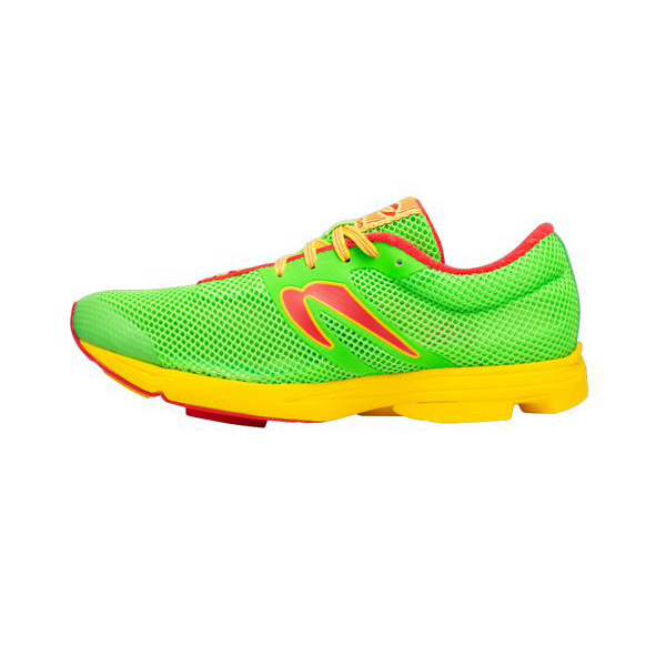 Men\'s Newton Distance Elite Running Shoes Green / Red / Yellow | PH-48235