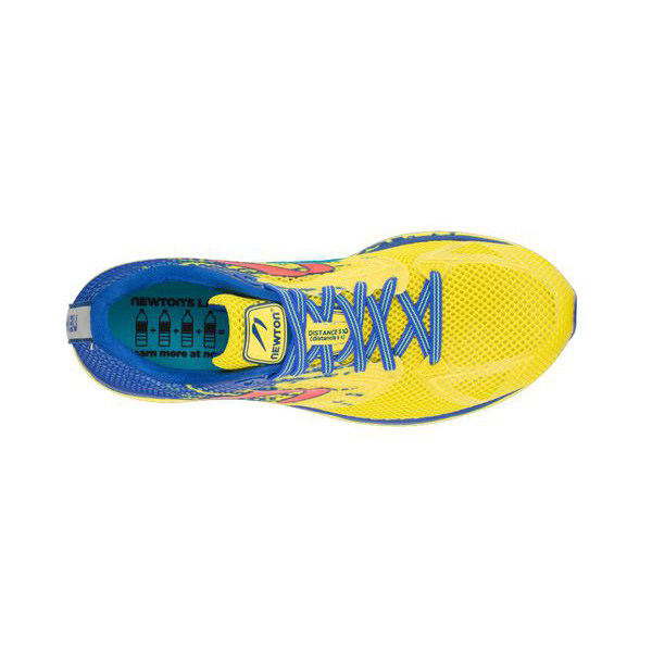 Men's Newton Distance S 10 Running Shoes Yellow / Blue / Orange | PH-974652