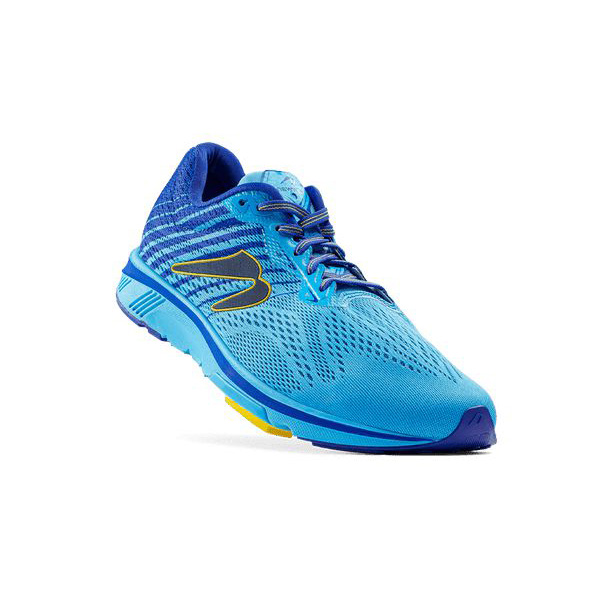 Men's Newton Gravity 11 Running Shoes Blue / Navy / Yellow | PH-648921