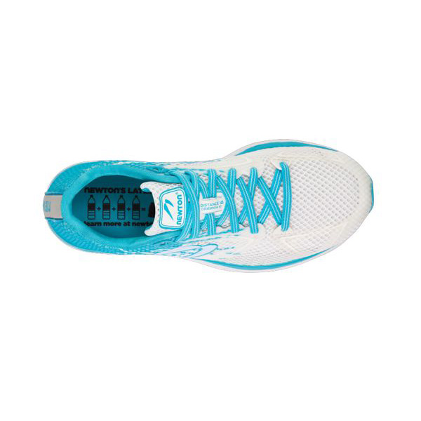 Women's Newton Distance 10 Running Shoes White / Blue | PH-695108