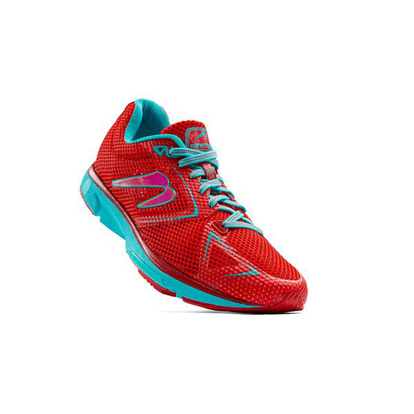 Women's Newton Distance S 11 Running Shoes Red / Blue / Green | PH-861507