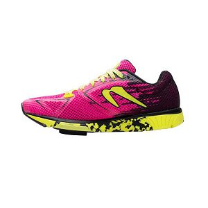 Women's Newton Distance S 10 Running Shoes Pink / Black / Yellow | PH-97412